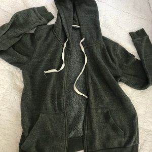 Green Zip up Sweatshirt